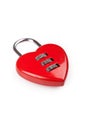 Heart shaped red lock Royalty Free Stock Photo