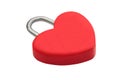 Heart-shaped red lock. Royalty Free Stock Photo