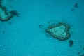 Heart shaped reef in the great barrier reef Royalty Free Stock Photo