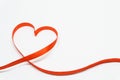 Heart shaped ribbon Valentine`s Day