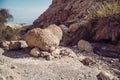 Heart Shaped Rock Desert En Gedi Israel Royalty Free Stock Photo