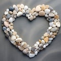 a heart shaped rock frame Royalty Free Stock Photo