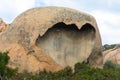 Heart-shaped rock formed by the wind. Revellata, Calvi, Corsica, France Royalty Free Stock Photo