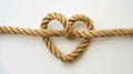 The Heart-Shaped Rope Knot.AI generated image Royalty Free Stock Photo