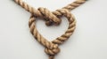 The Heart-Shaped Rope Knot.AI generated image Royalty Free Stock Photo