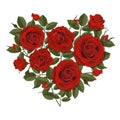 Heart shaped rose bush Royalty Free Stock Photo