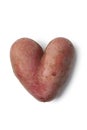 Heart shaped Roseval potato Royalty Free Stock Photo