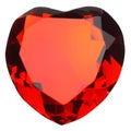 Heart Shaped Ruby Gemstone Royalty Free Stock Photo