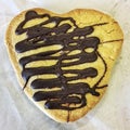 A heart shaped shortbread biscuit