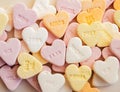 Heart shaped shugar candies