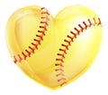 Heart Shaped Softball Royalty Free Stock Photo