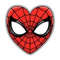 Heart shaped spiderman mask design for comic fans Royalty Free Stock Photo