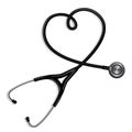 Heart shaped stethoscope Royalty Free Stock Photo