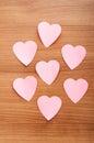 Heart shaped sticky notes Royalty Free Stock Photo