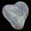 Heart shaped stone on black Royalty Free Stock Photo