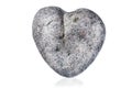 Heart shaped stone on white background Royalty Free Stock Photo