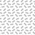 heart shaped sunglasses seamless pattern in black and white color. textile design. exotic fashion trend. repeat vector pattern