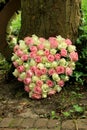 Heart shaped sympathy flowers