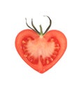 Heart-shaped tomato. Royalty Free Stock Photo
