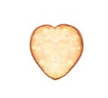 Heart shaped of tree stum with resin edge isolated on white background , Natural wooden background,clipping path Royalty Free Stock Photo