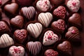 Heart-shaped valentine chocolate candy