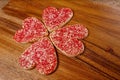 Heart shaped Valentine cookies