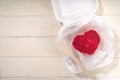 Heart shaped Valentine day bento cake