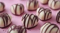 Heart Shaped White Chocolate Candies Drizzled With Dark Chocolate Royalty Free Stock Photo