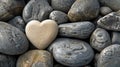 the heart-shaped rock.AI generated image Royalty Free Stock Photo