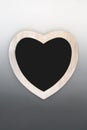 Heart Shaped Wooden Frame with Chalkboard Royalty Free Stock Photo