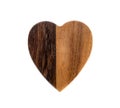 Heart shaped wooden planks isolated Royalty Free Stock Photo