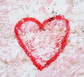 Heart shaped writing on the wall Royalty Free Stock Photo