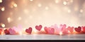 Heart shapes on abstract background. Valentine's day concept Royalty Free Stock Photo