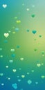 Heart Shapes in Green Lightblue Royalty Free Stock Photo