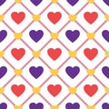 Heart shapes seamless pattern