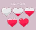 Heart Shapped Love Meter Valentines Day Bakcground