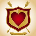 Heart Shield with Arrows