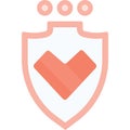 Heart shield icon love protect vector logo