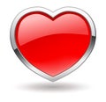 Heart. Shiny valentine icon.