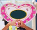 The heart sign board for love guy