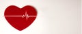 Heart sign, cardiogram, on on a white background with copy space for your text. Health care concept. Healthcare and medical Royalty Free Stock Photo