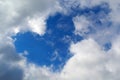 Heart sign in sky
