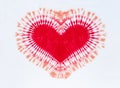 Heart sign tie dye pattern background Royalty Free Stock Photo