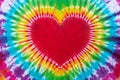 Heart sign tie dye pattern abstract texture background Royalty Free Stock Photo