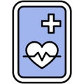 Heart signal sign icon, sign and symbol vector