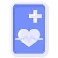 Heart signal sign icon, sign and symbol vector