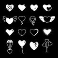 Heart silhouette, shape, contour,