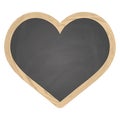 Heart slate blackboard gray with wooden frame