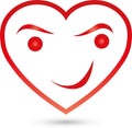 Heart with a smile, heart and helper logo