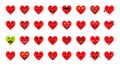 Heart smile set cartoon emoticons icon Royalty Free Stock Photo